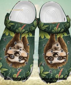 Top selling Item Sloth Mom With Baby Tropical Gift For Lover Rubber Crocs Crocband Adult Clogs