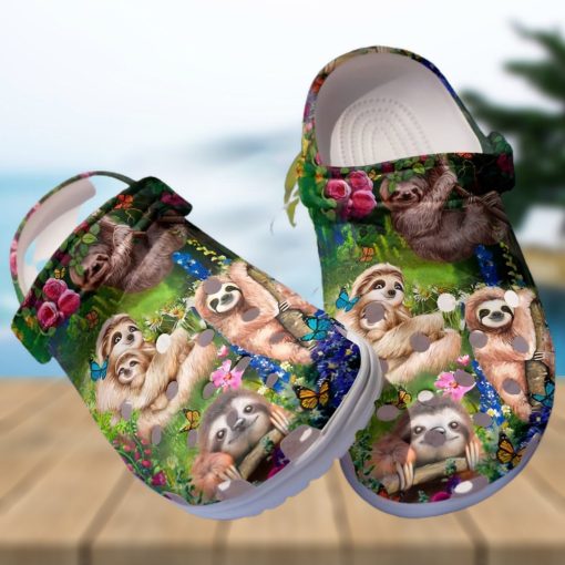 Top selling Item  Sloth Tribe Sloth With Nature Gift For Lover Full Printed Crocs Shoes