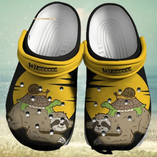 Top selling Item  Sloth Turtle Snail Wheee Gift For Lover Full Printed Crocs Shoes