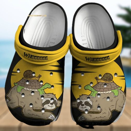 Top selling Item  Sloth Turtle Snail Wheee Gift For Lover Full Printed Crocs Shoes