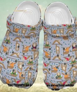 Top selling Item Sloth Yoga 5 Fashion Style Gift For Lover Full Printed Crocs Crocband Clog