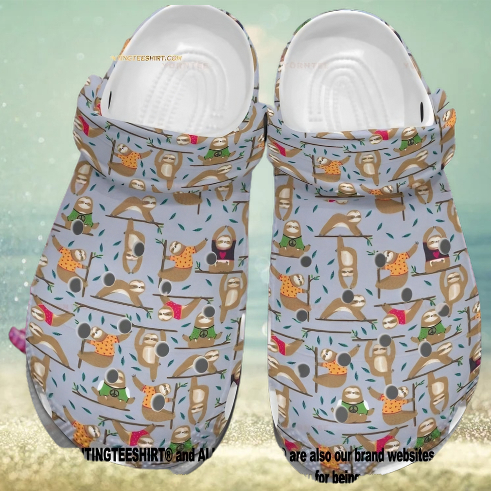 Top selling Item  Sloth Yoga 5 Fashion Style Gift For Lover Full Printed Crocs Crocband Clog