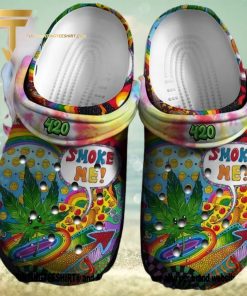 Top selling Item  Smoke Me Hippie Funny Weed Gift For Lover Full Printing Crocs Shoes