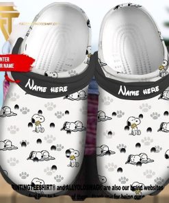 Top selling Item  Snoopy And Woodstock Peanuts Gift For Fan Classic Water Full Printing Crocs Crocband Adult Clogs