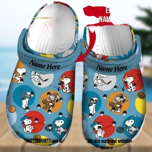 Top selling Item  Snoopy Comics Gift For Fan Classic Water Full Printing Crocs Crocband