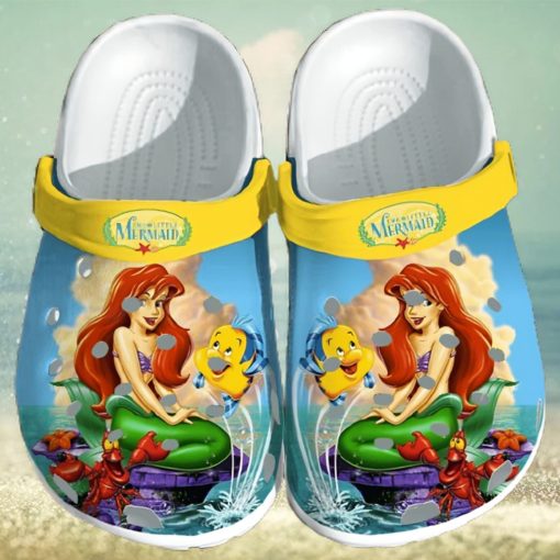 Top selling Item  The Little Mermaid Flounder Crocs Crocband In Unisex Adult Shoes