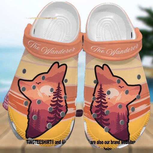 Top selling Item  The Wanderer Wolf Lover Gift For Lover Full Printing Crocs Crocband In Unisex Adult Shoes