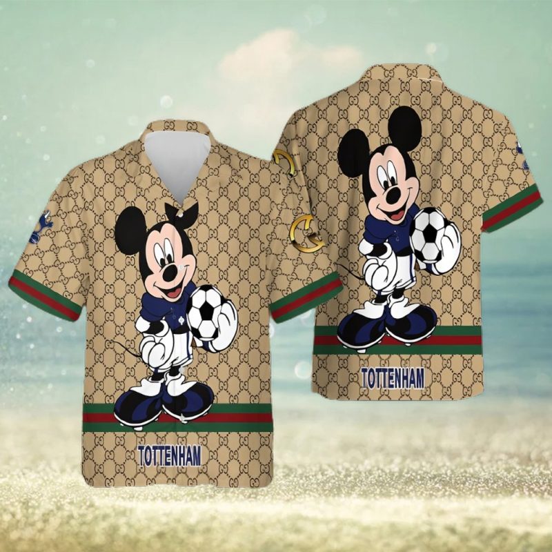 Tottenham Gucci Mickey Hawaiian Shirt