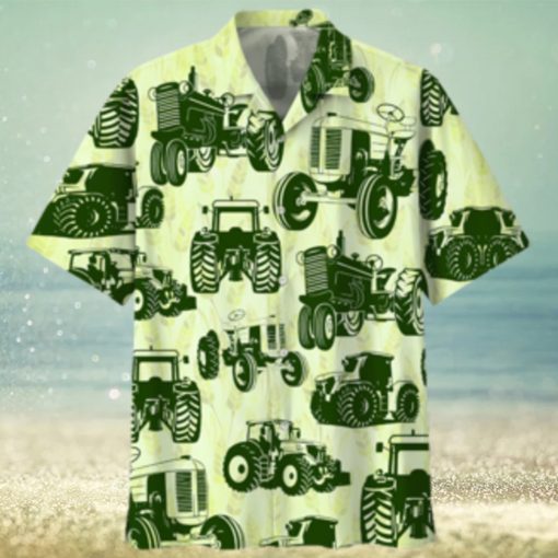 Tractor Green Unique Design Unisex Hawaiian Shirt