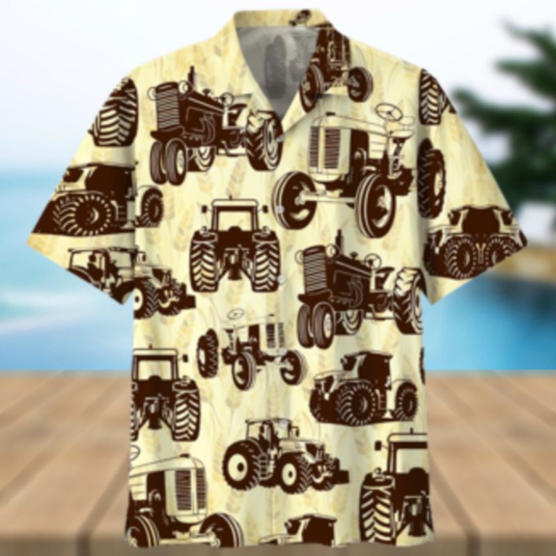 Tractor Tan High Quality Unisex Hawaiian Shirt