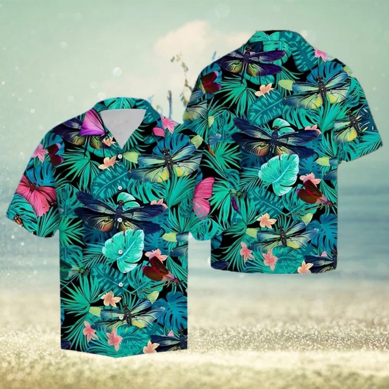 Tropical Forest Dragonfly Hawaiian Summer Beach Shirt