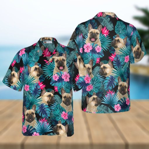 Tropical French Bulldog Hawaiian Shirt