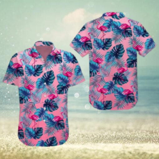 Tropical Pink Flamingo Pink Unique Design Unisex Hawaiian Shirt