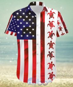 Turtle American Flag Hawaii Shirt