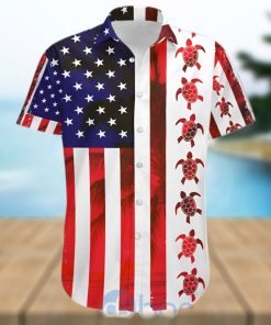 Turtle American Flag Hawaii Shirt