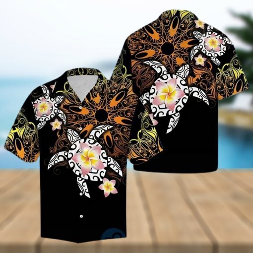 Turtle Floral Tropical Hawaiian Shirt
