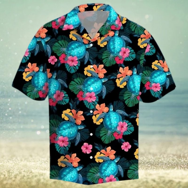 Turtles Hibiscus Tropical Hawaiian Shirt