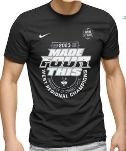 UConn Huskies Nike Youth 2023 NCAA Men’s Basketball Tournament March Madness Final Four Regional Champions Locker Room T Shirt