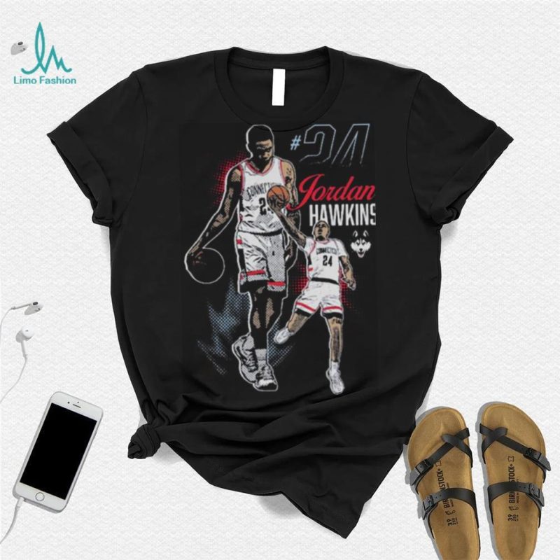 Uconn Huskies #24 Jordan Hawkins Action shirt