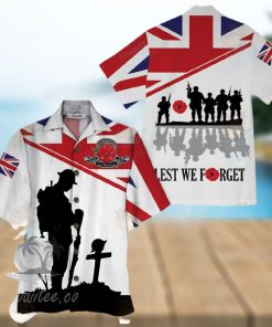 Uk Veteran White High Quality Unisex Hawaiian Shirt