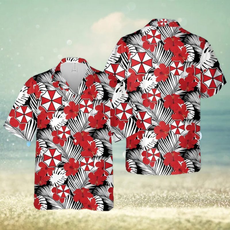 Umbrella Evil Hawaiian Hawaii Aloha Pattern Summer Shirt