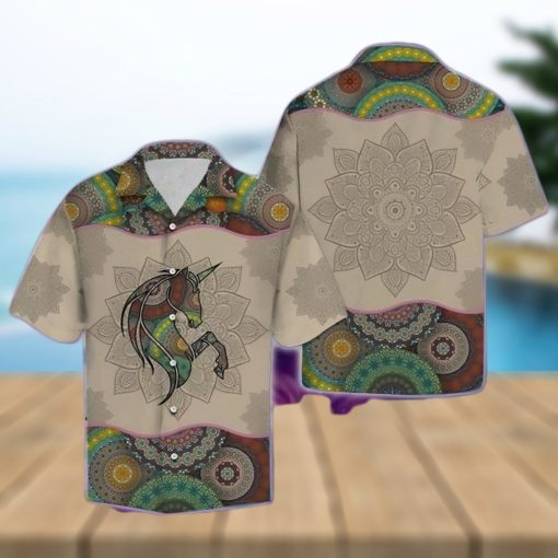 Unicorn Mandala Hawaiian Shirt