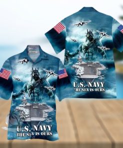 Us Navy Blue High Quality Unisex Hawaiian Shirt