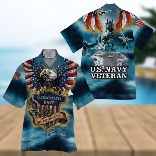 Us Navy Veteran Colorful High Quality Unisex Hawaiian Shirt