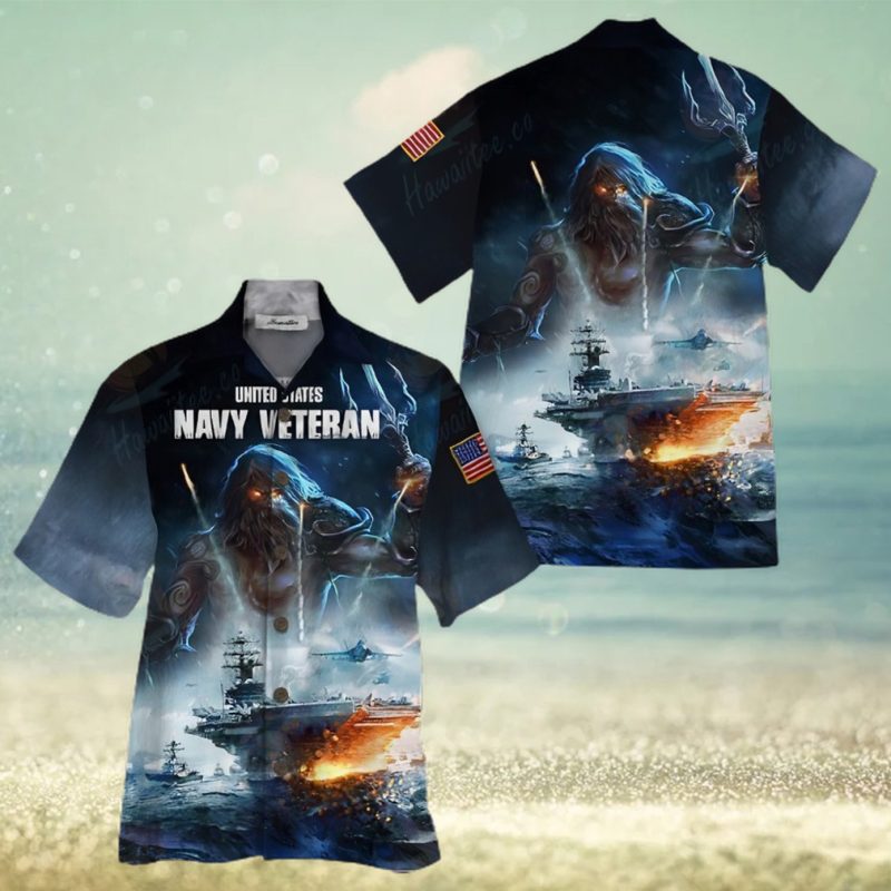 Us Navy Veteran Colorful Unique Design Unisex Hawaiian Shirt