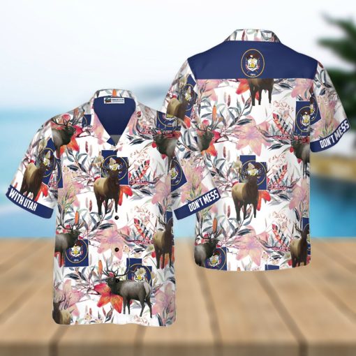 Utah Elk And The Sego Lily Hawaiian Shirt
