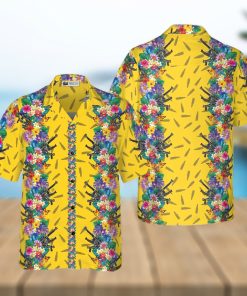 Vibrant Tropical Gun And Bullet Hawaiian Shirt