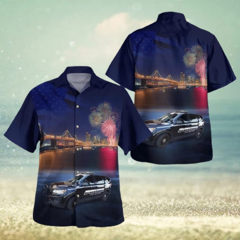 Village Of Lake Delton Wisconsin Police Department Ford Police Interceptor Utility 4Th Of July Hawaiian Shirt