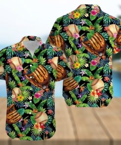 Vintage Baseball Art Aloha Hawaiian Shirt