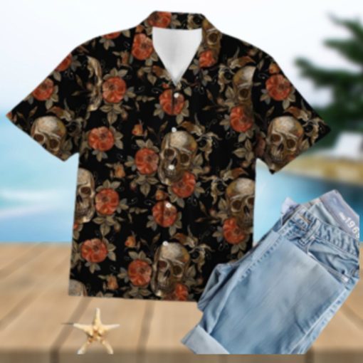 Vintage Skull Aloha Hawaiian Shirt