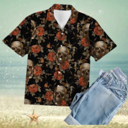 Vintage Skull Aloha Hawaiian Shirt