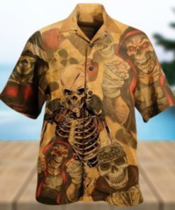 Vintage Skull Boxing King Hawaiian Aloha Shirt