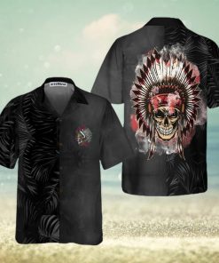 Vintage Wild West Native American Skull Hawaiian Shirt