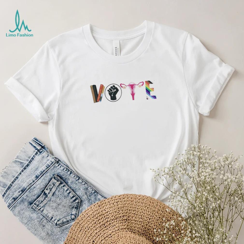 Vote Book Reproductive Rights Blm Lgbtq Progress Political Activism Shirt