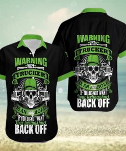 Warning This Trucker Skull Hawaiian Aloha Shirts Hawaiian Shirt