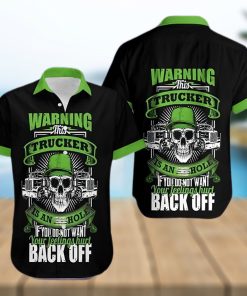 Warning This Trucker Skull Hawaiian Aloha Shirts Hawaiian Shirt