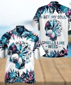 Weed Skull Smell Like Weed All Over Printed Hawaiian Shirt