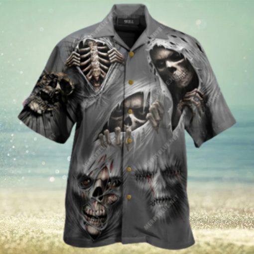 What Scares You Excites Me Skull Aloha Hawaiian Shirt