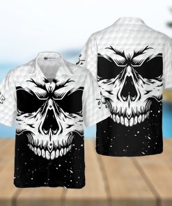 White Skull Golf Hawaiian Shirt