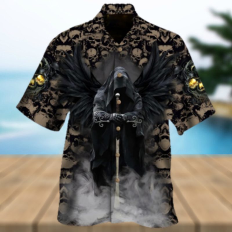 Winged Skull Hawaiian Shirt