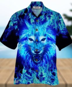 Wolf Blue High Quality Unisex Hawaiian Shirt