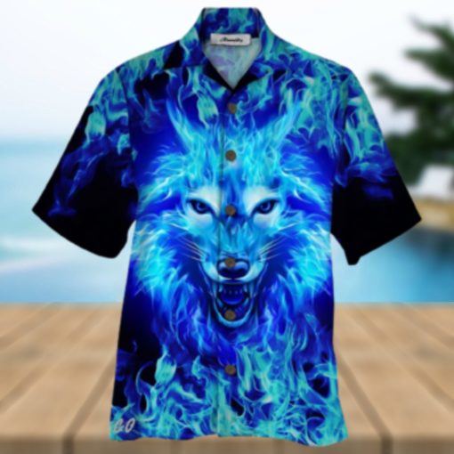Wolf Blue High Quality Unisex Hawaiian Shirt
