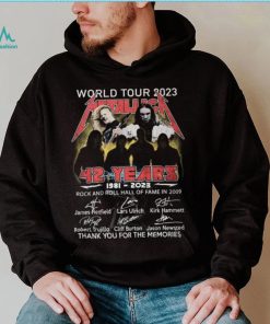 World Tour 2023 Metallica 42 Years 1981 – 2023 Rock And Roll Hall Of Fame In 2009 Memories Shirt
