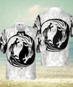 Yin Yang Dragon Hawaiian Shirt