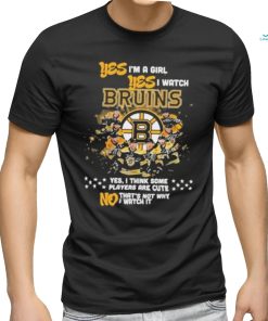 boston bruins yes im a girl yes i watch bruins yes i think some players are cute no thats not why shirt shirt