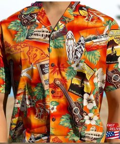 100% Cotton Kona Music Hawaiian Aloha Shirt Made In Hawaii Small